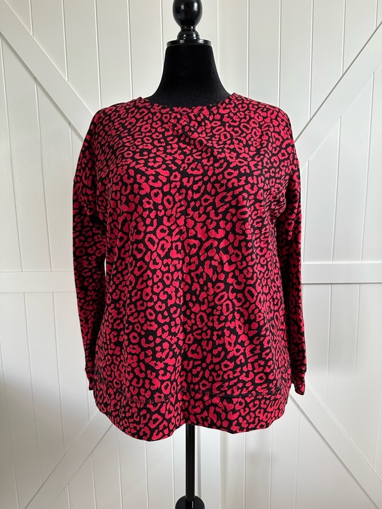 Zenergy by Chico's Tops - Chico’s Size 3 Zenergy Red Black Leopard Print Pullover Top Soft Stretch XL 16